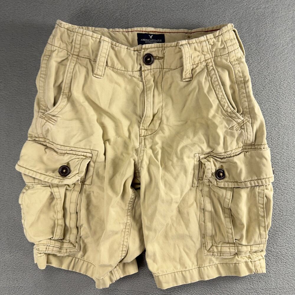 American Eagle Cargo Shorts Khaki Tan Extreme Flex Boys Size 24x18